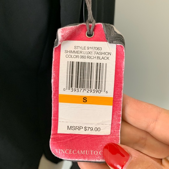 2/40🌸NWOT Vince Camuto Flare Cuff Blouse Black - Picture 6 of 7